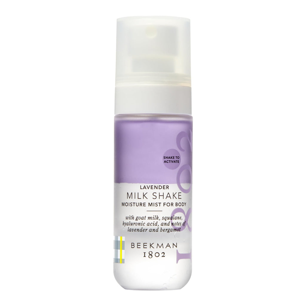 Beekman 1802 Milk Shake Body Mist Lavender | Hydrating with Hyaluronic Acid & Jojoba Oil | Sensitive Skin Friendly | 2 fl oz