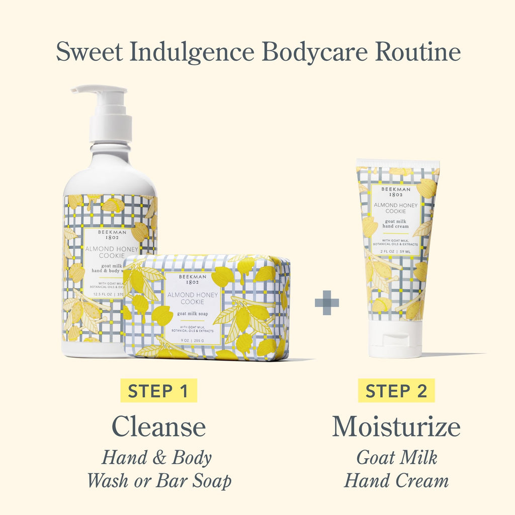 Beekman 1802 Goat Milk Hand Cream – Almond Honey Cookie Scent, 2 oz – Non-Greasy Moisturizer for Dry Skin – Cruelty Free