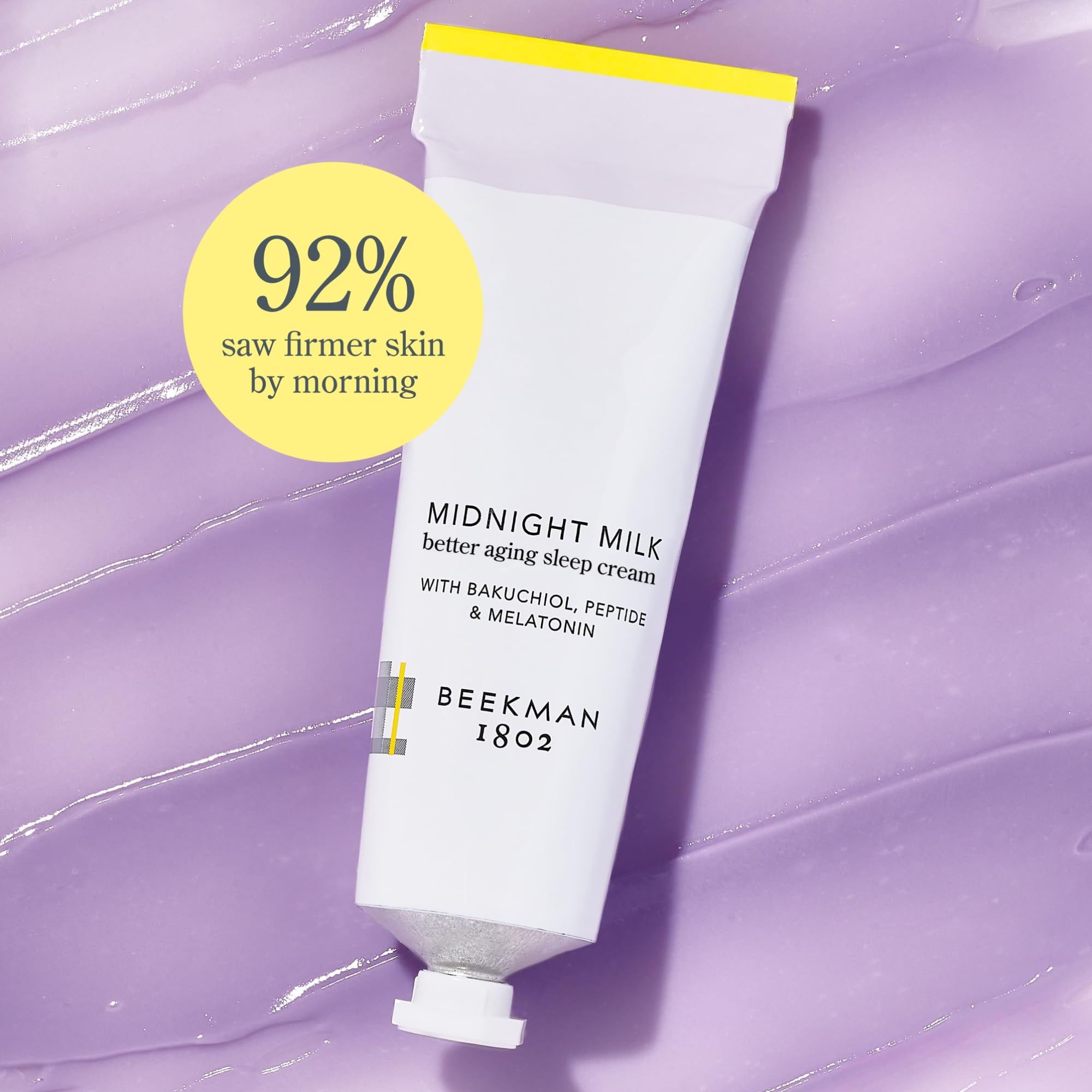 Beekman 1802 Midnight Milk Sleep Mask – Fragrance Free, Bakuchiol & Melatonin, 2.13 oz Overnight Face Cream