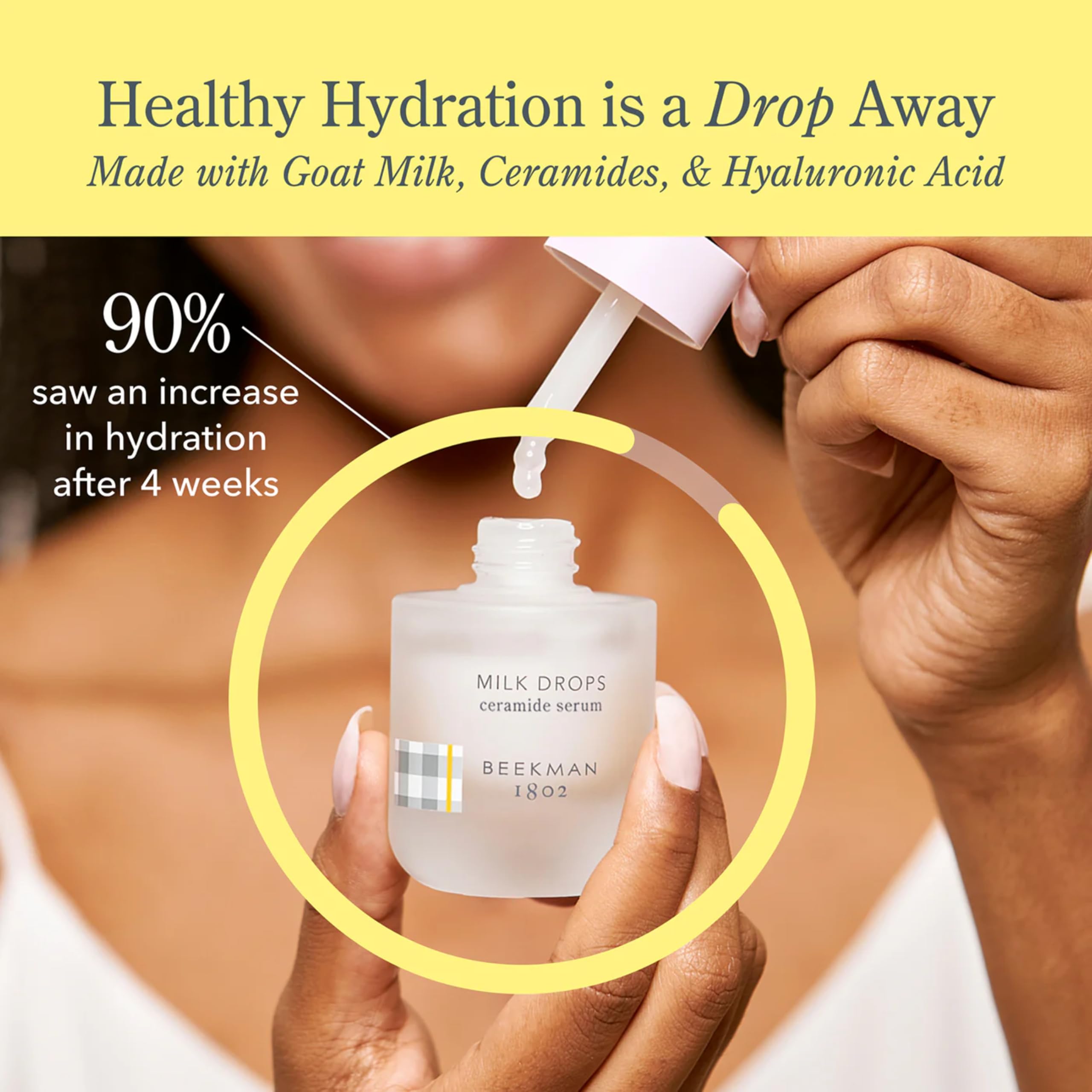Beekman 1802 Milk Drops Ceramide Serum — Fragrance-Free Hydration for Oily/Acne-Prone Skin