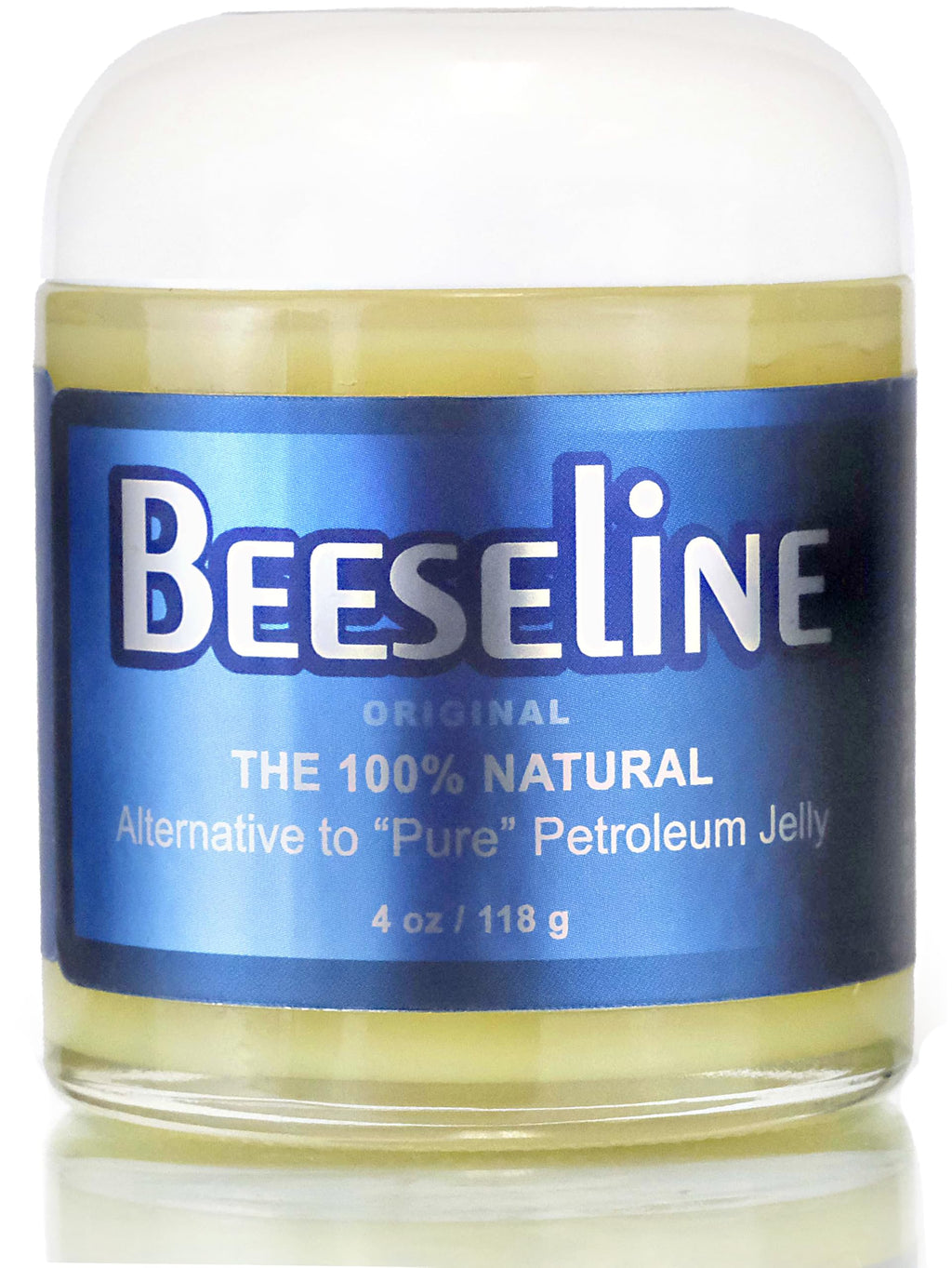 Beesaluxe Beesaline Original Unpetroleum – 100% Natural & Hypoallergenic Alternative to Petroleum Jelly – 4 oz Glass Jar