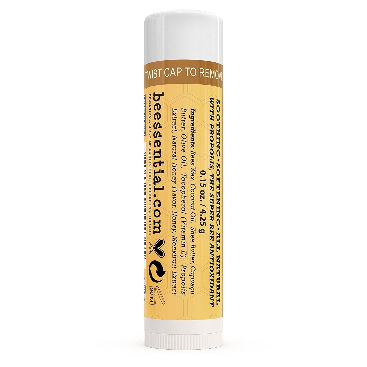 Beessential Natural Bulk Lip Balm – Honey, 18 Pack | Cruelty-Free, Made in USA