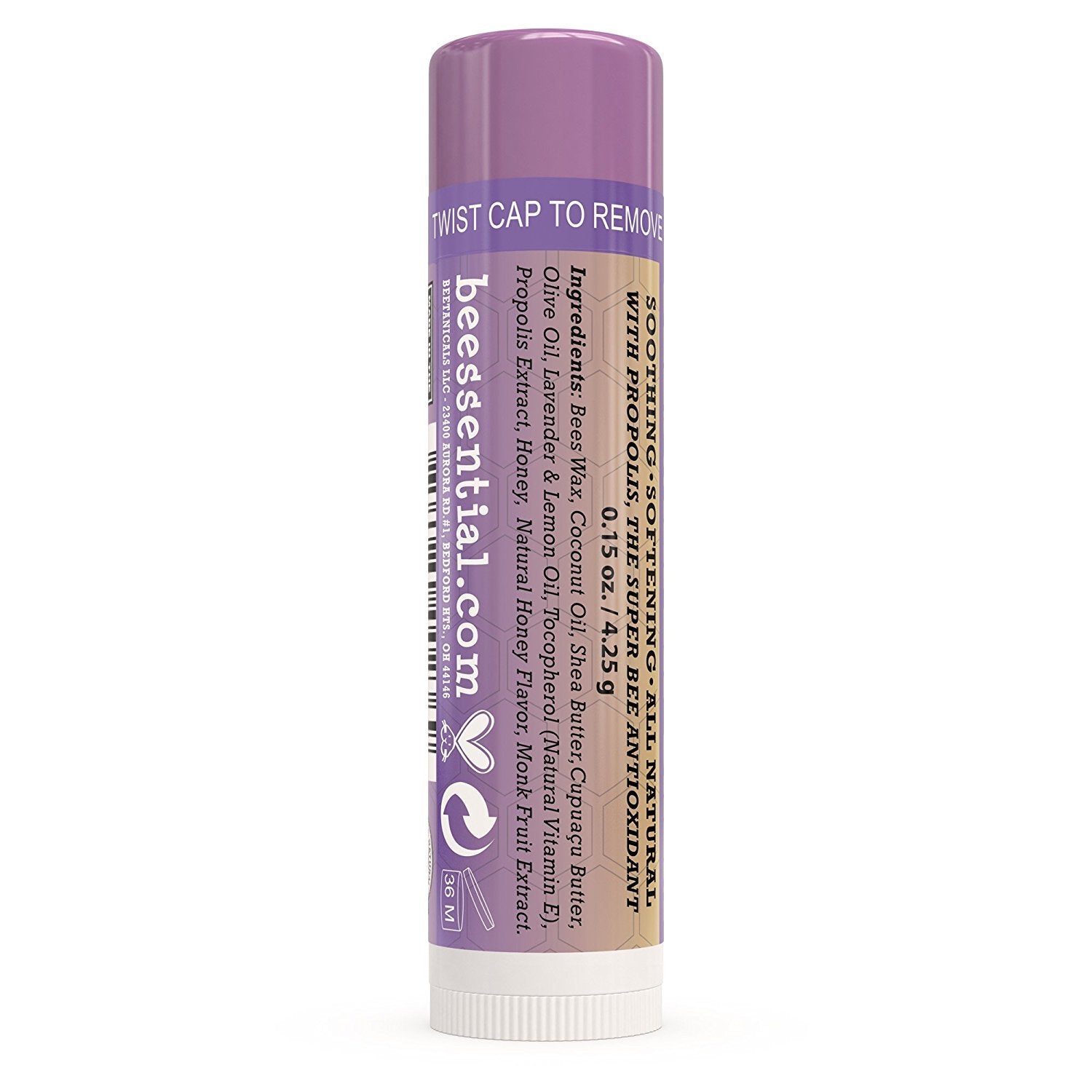 Beessential Lavender Lip Balm – 18 Pack Bulk, USA Made, Paraben Free
