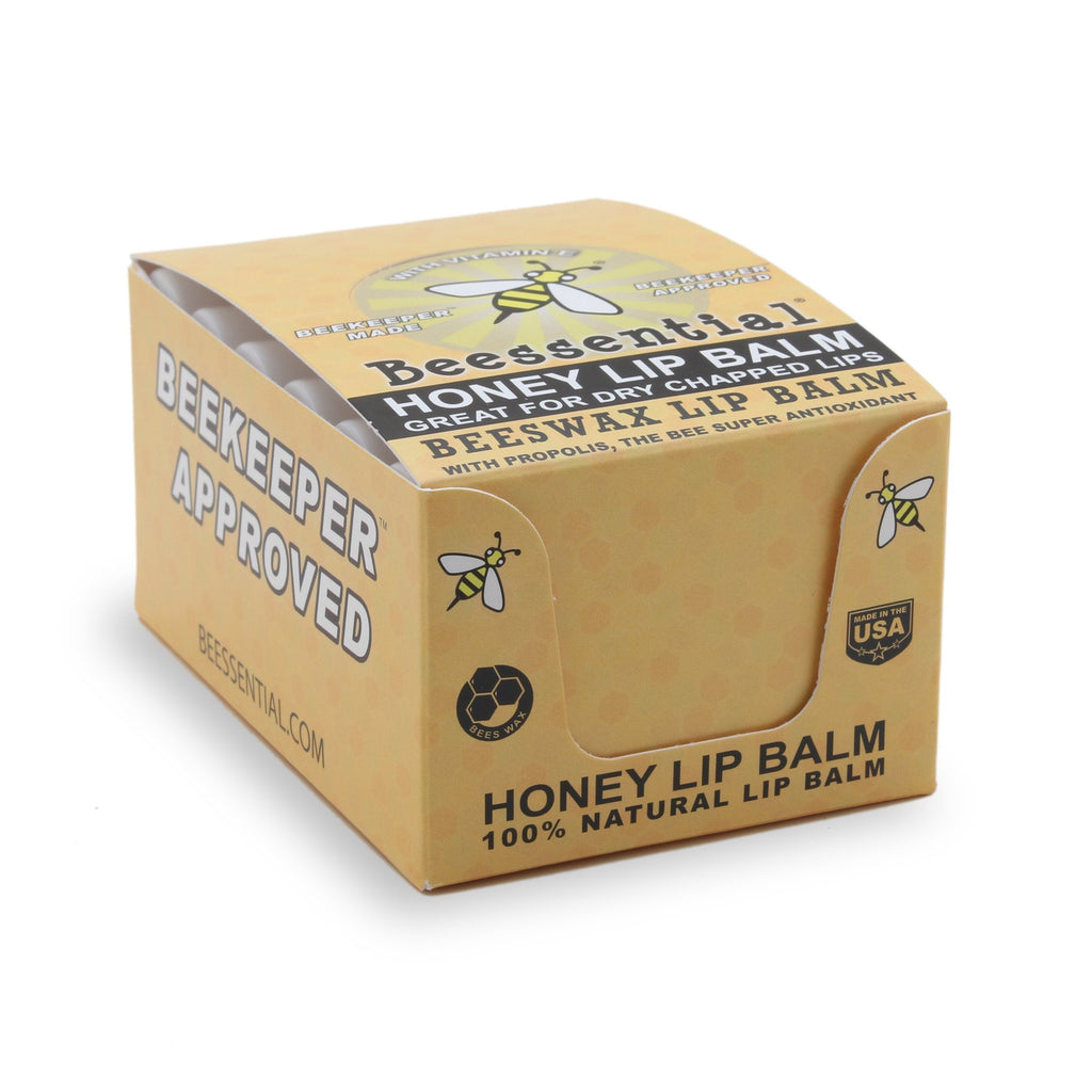 Beessential Natural Bulk Lip Balm – Honey, 18 Pack | Cruelty-Free, Made in USA