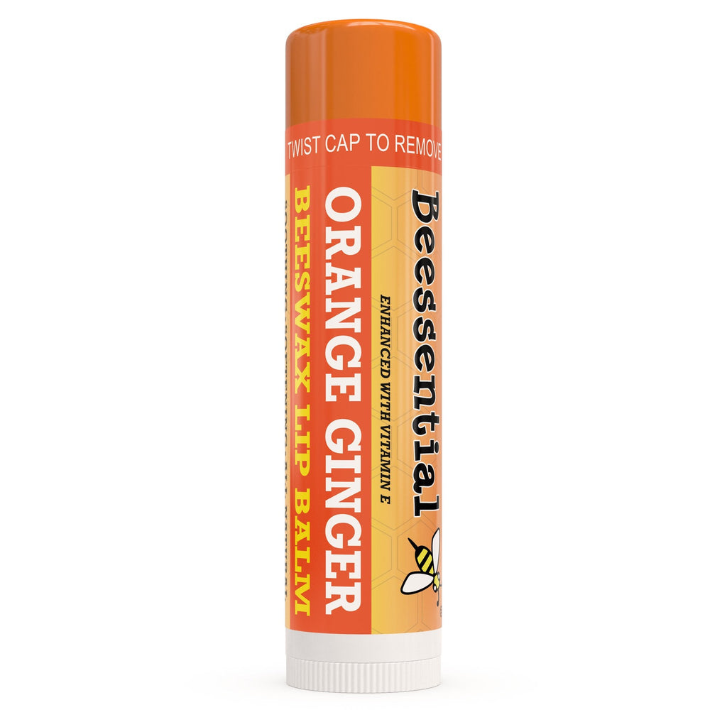 Beessential Natural Bulk Lip Balm Orange Ginger 18-Pack – Cruelty-Free, Made in USA