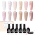 Beetles 12 Color Rubber Base Gel Polish – Nude 5-in-1 Gel Nail Polish (Porcelain Doll Pink) for At-Home Manicures