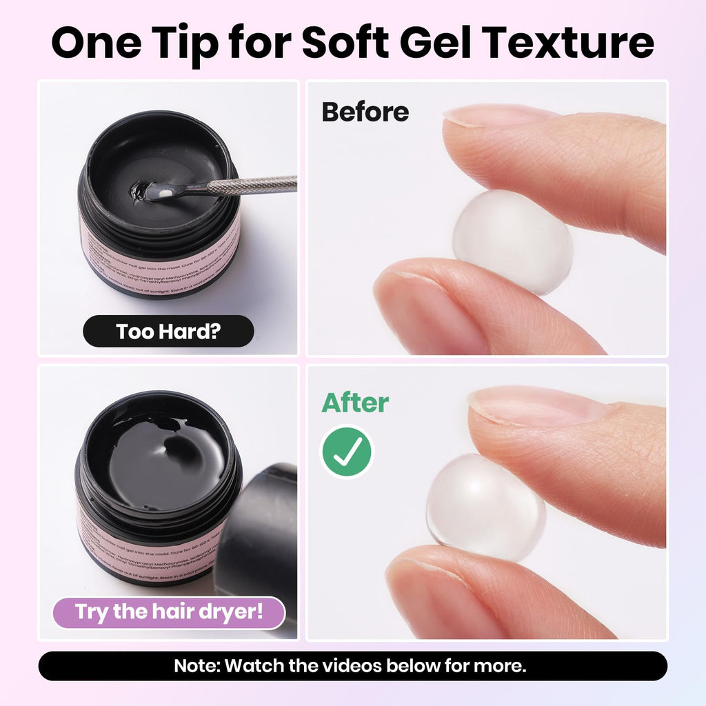 Beetles 3D Gel Nail Art Kit Crystal Orb – Clear Builder Gel 1 oz, 5-in-1 DIY Nail Art for Home Salon (UV/LED Cure Required)
