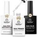 Beetles 9-in-1 Gel Nail Glue Kit: Dehydrator, Primer, and Bonding Gel for Nail Extensions (HEMA-Free, Acid-Free)