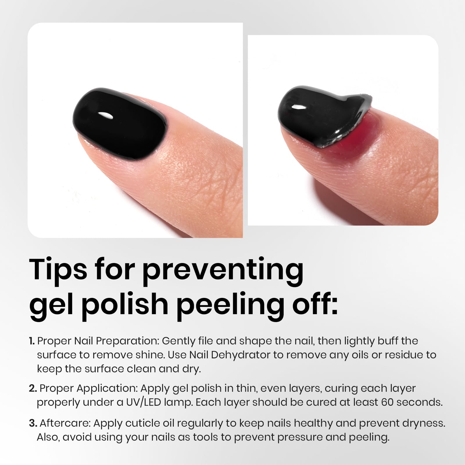 Beetles Gel Polish 3-Piece Set: No-Wipe Top Coat, Base Coat & Audrey Black – 28+ Day Shine