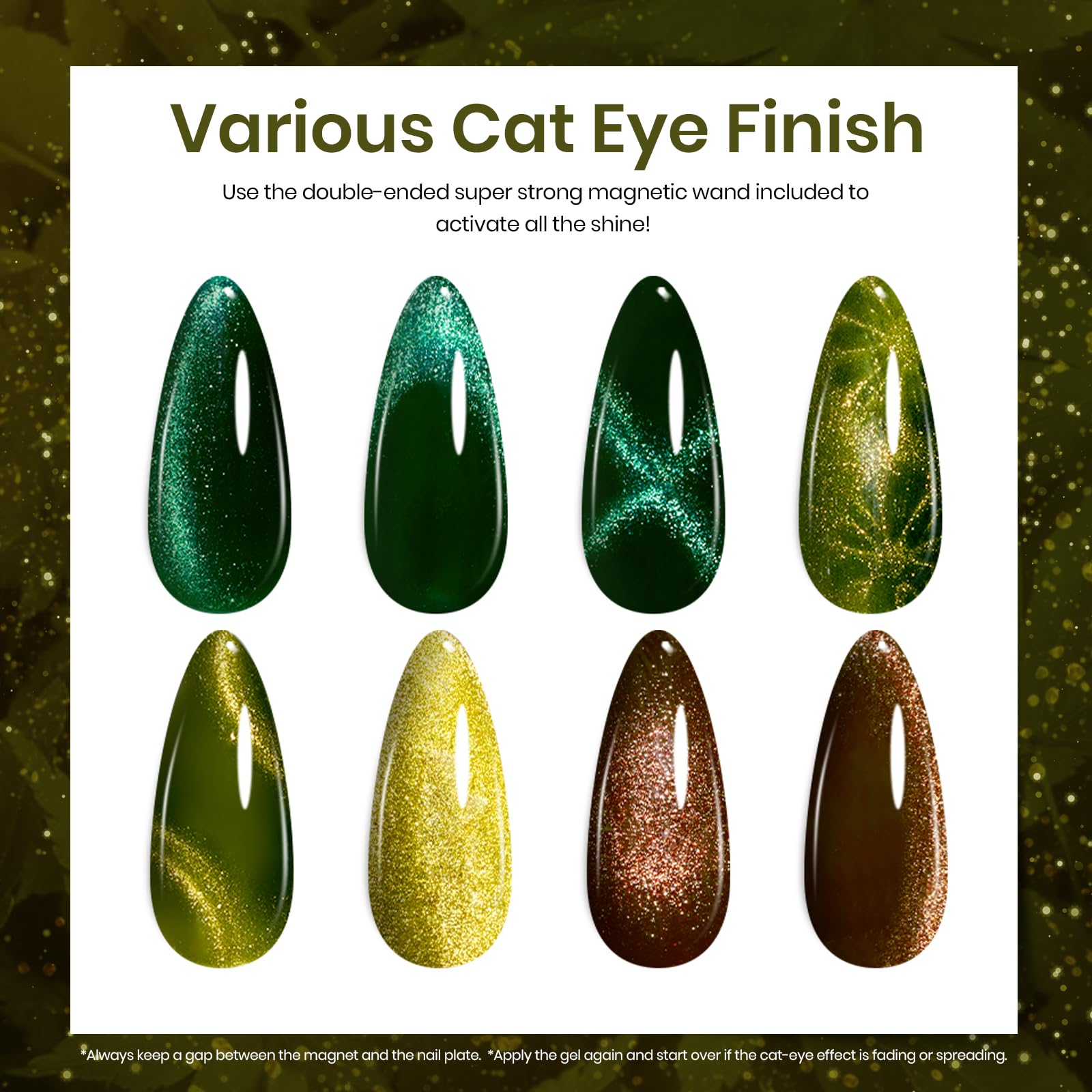 Beetles Cat Eye Gel Nail Polish Set – 20 Colors with Base & Top Coats