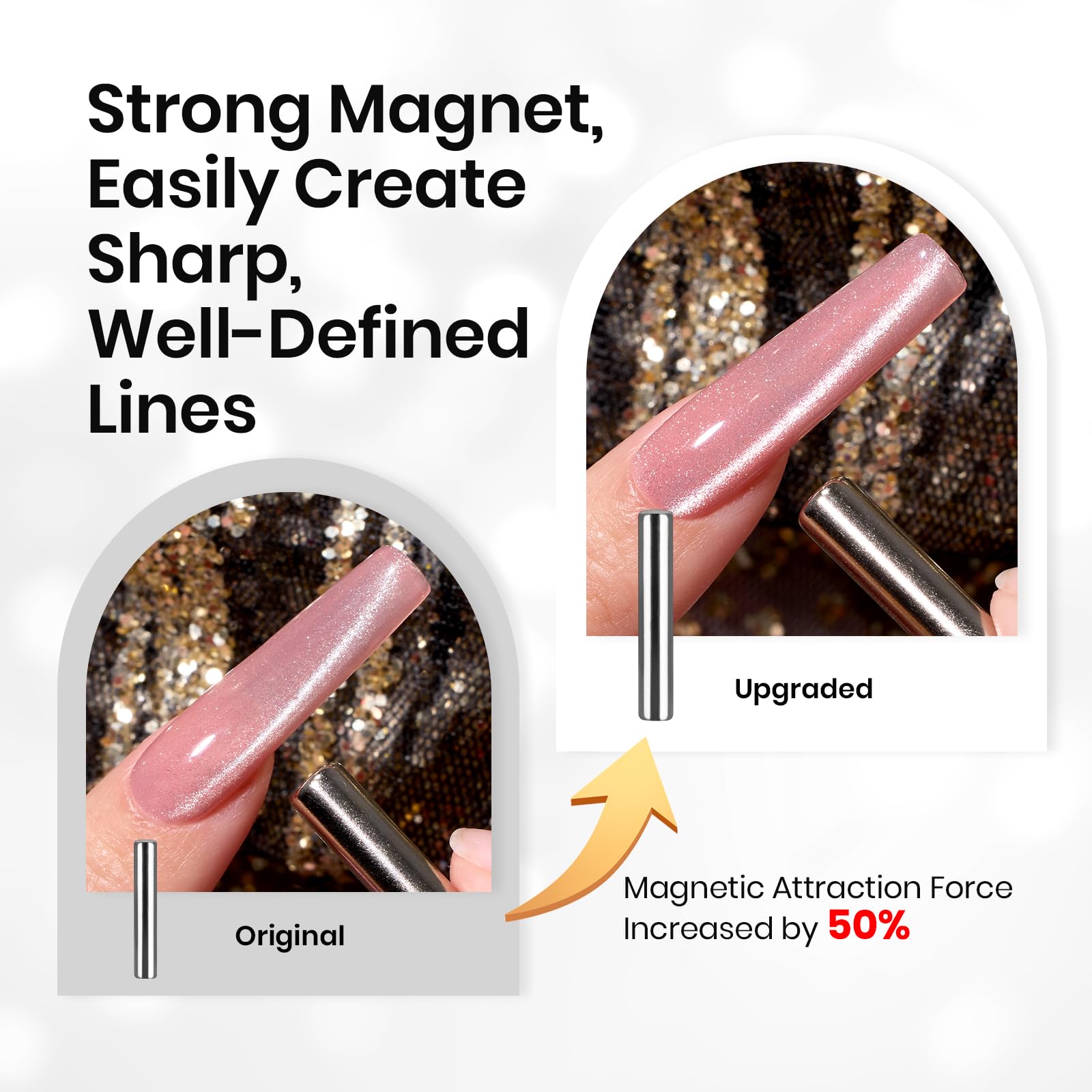 Beetles Cat Eye Gel Top Coat – 2-in-1 Magnetic Top Coat for Cat Eye Nail Art