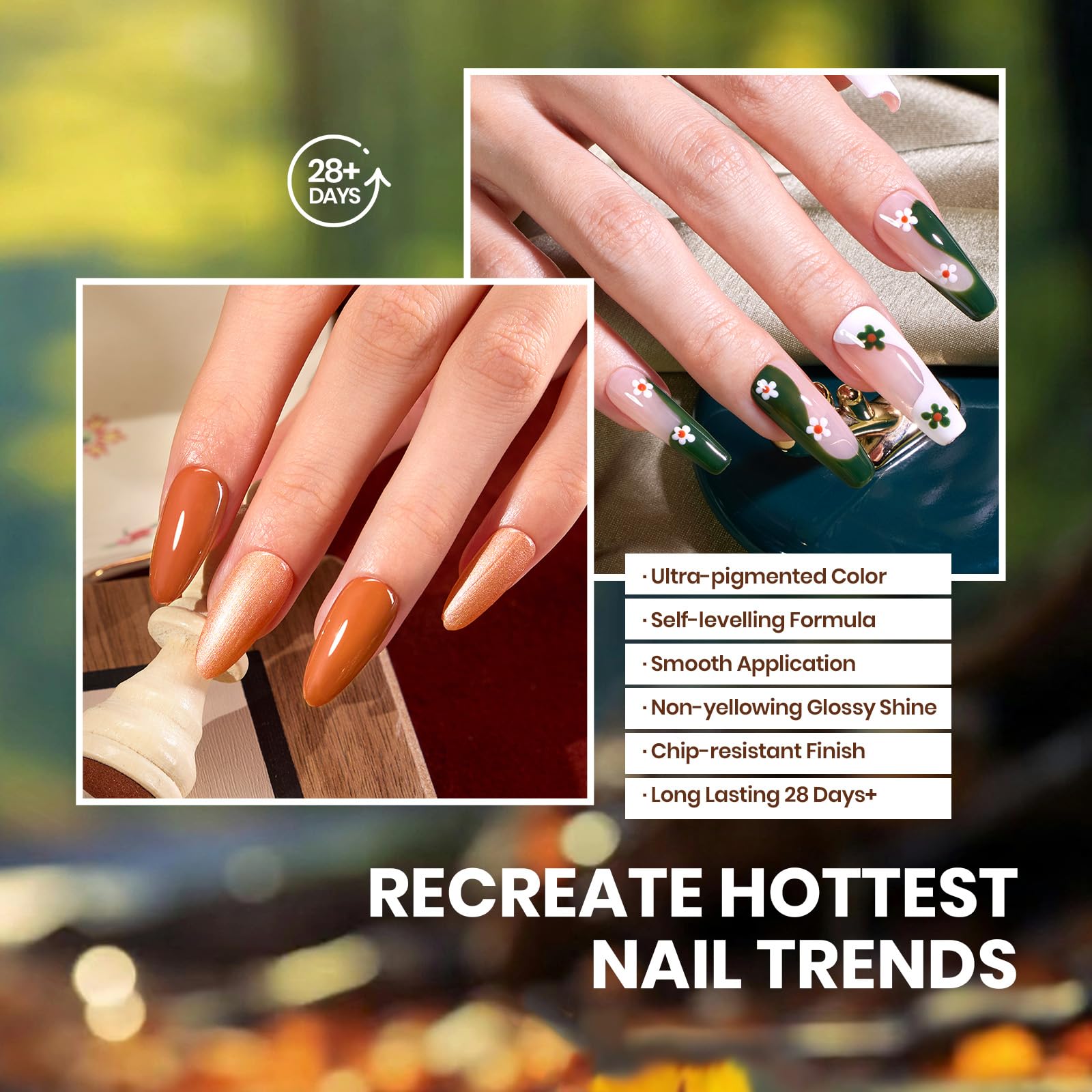 Beetles Cat Eye Gel Nail Polish Set — 6 Colors with Magnetic Kit (Soak-Off, LED)