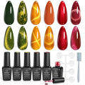 Beetles Cat Eye Gel Nail Polish Set — 6 Colors with Magnetic Kit (Soak-Off, LED)