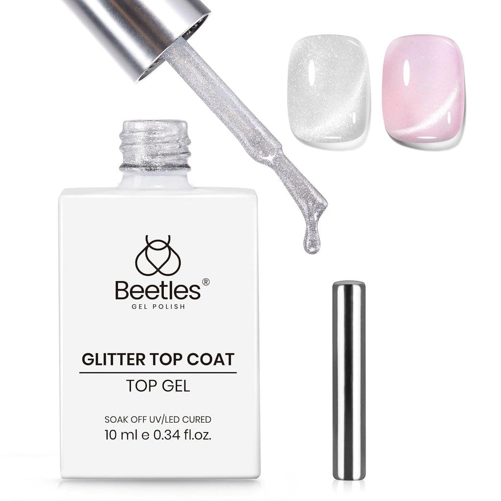 Beetles Cat Eye Gel Top Coat – 2-in-1 Magnetic Top Coat for Cat Eye Nail Art