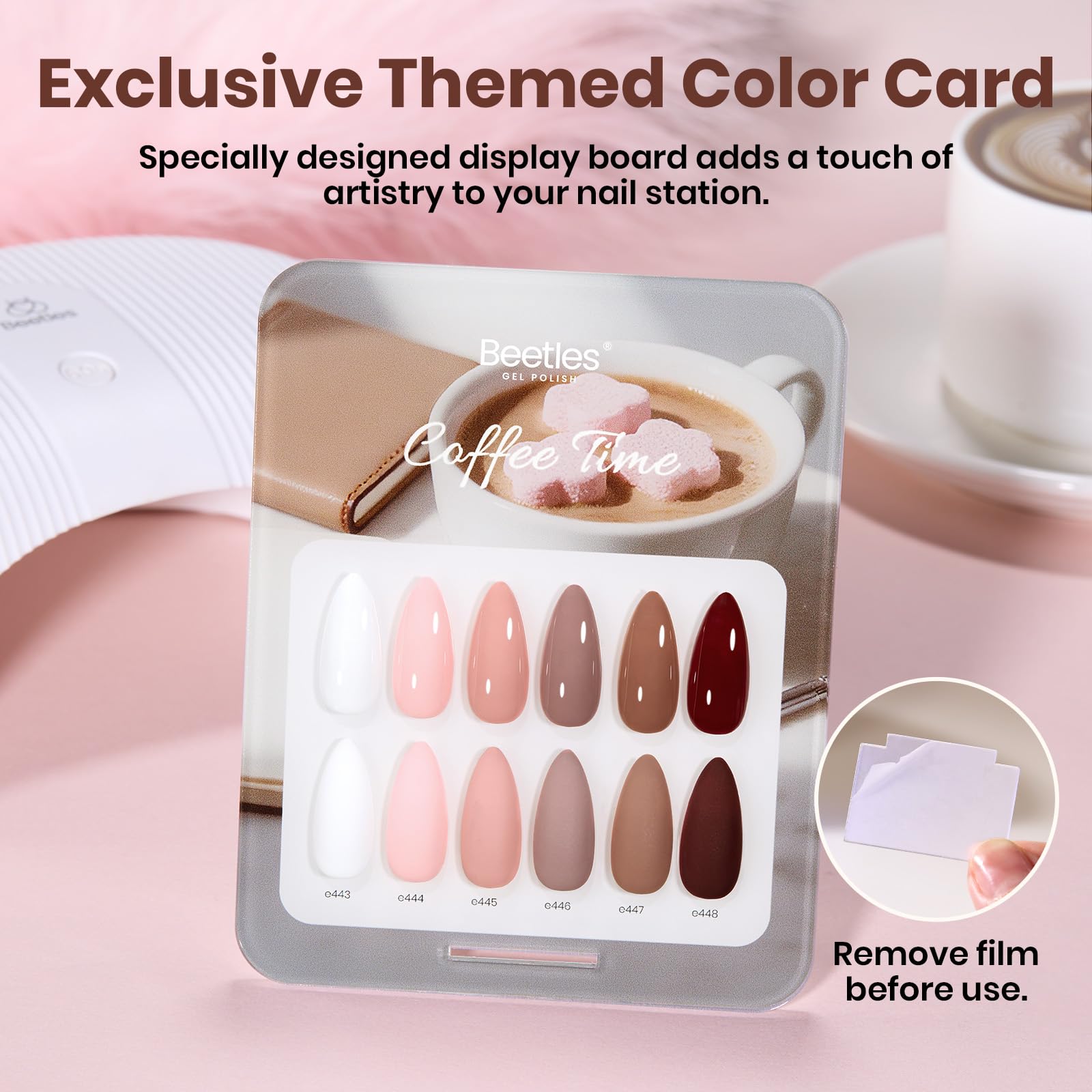 Beetles Gel Polish Set – Coffee Time: 6 Neutral Shades, Long-Lasting UV Gel Polish