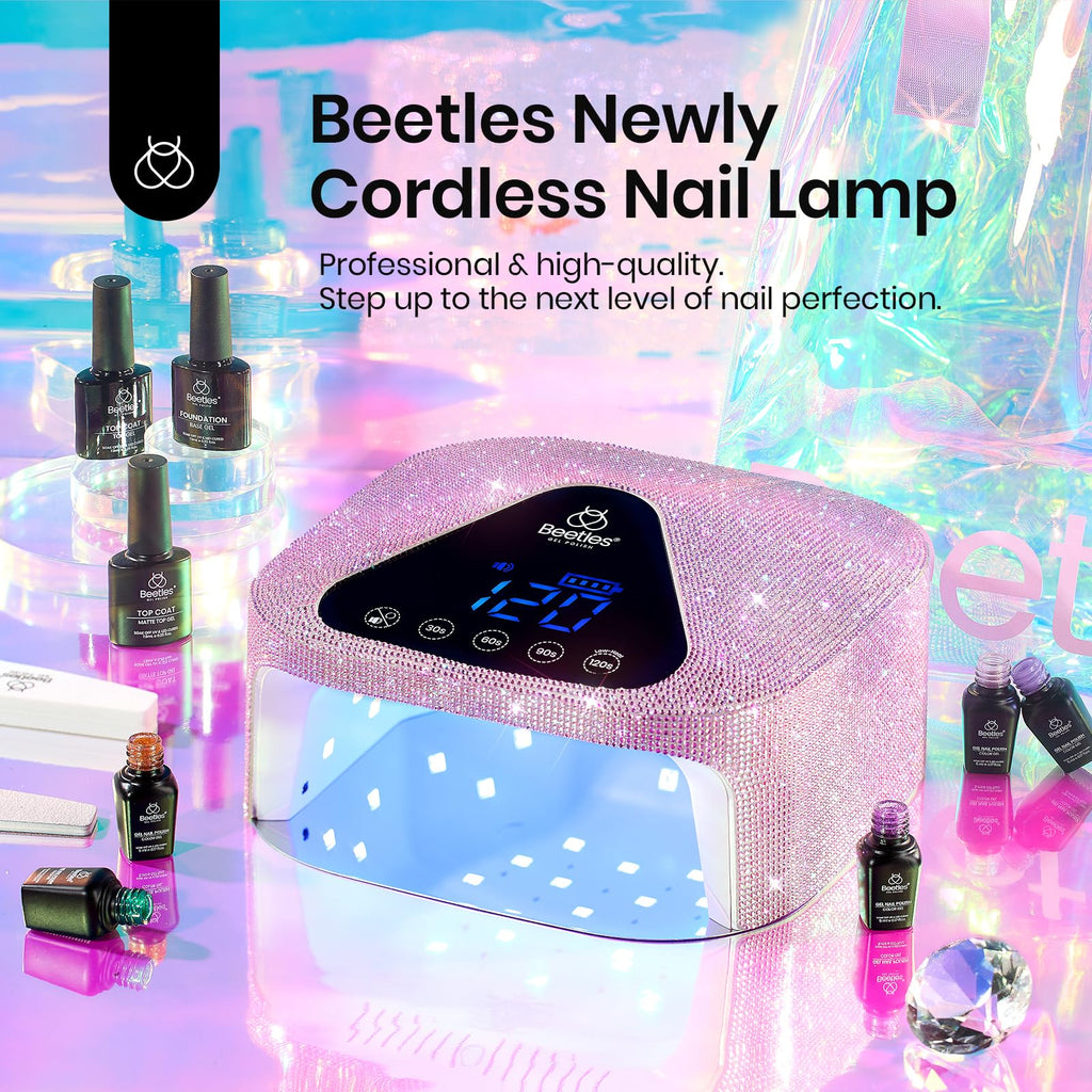 Beetles UV Nail Lamp Cordless – 4-Mode Flash Cure, Low-Heat Gel Nail Dryer