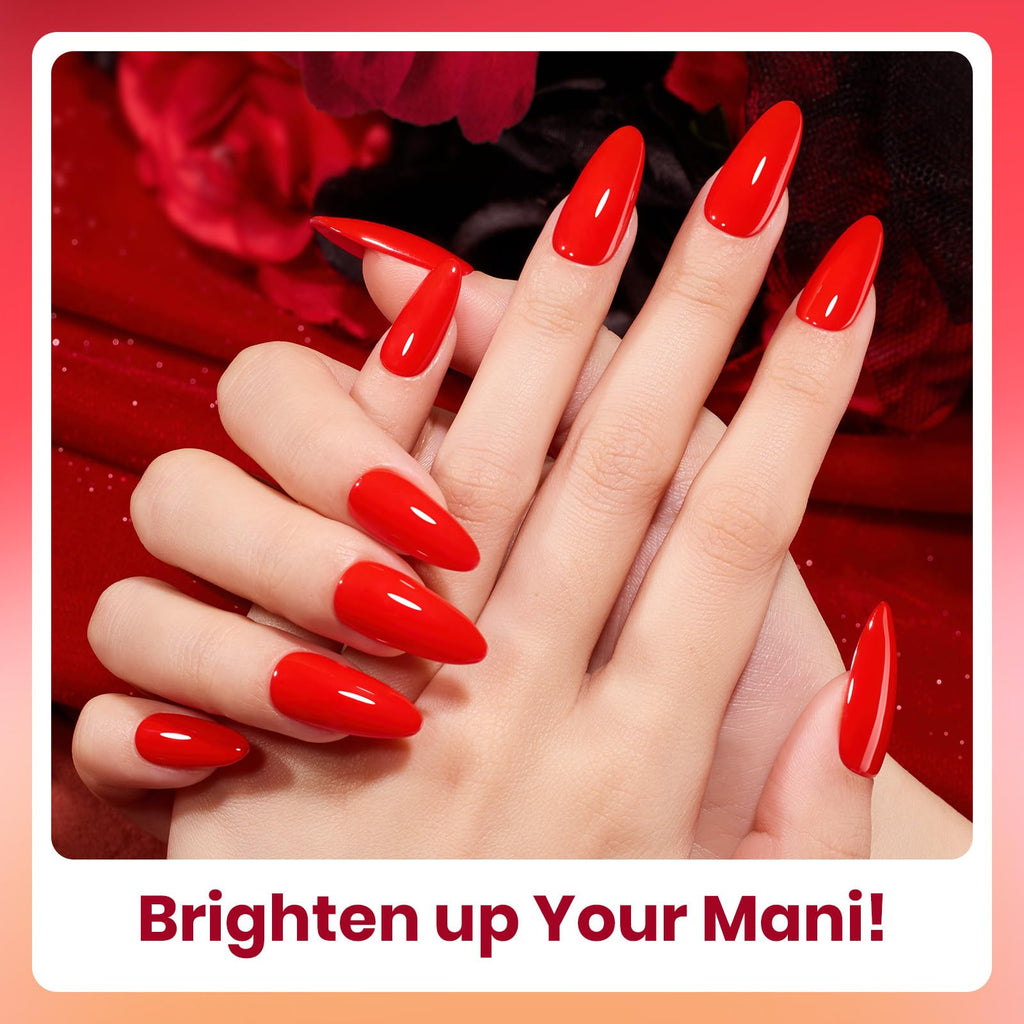 Beetles Red Gel Nail Polish Set – Crimson Horizon (6 Colors)