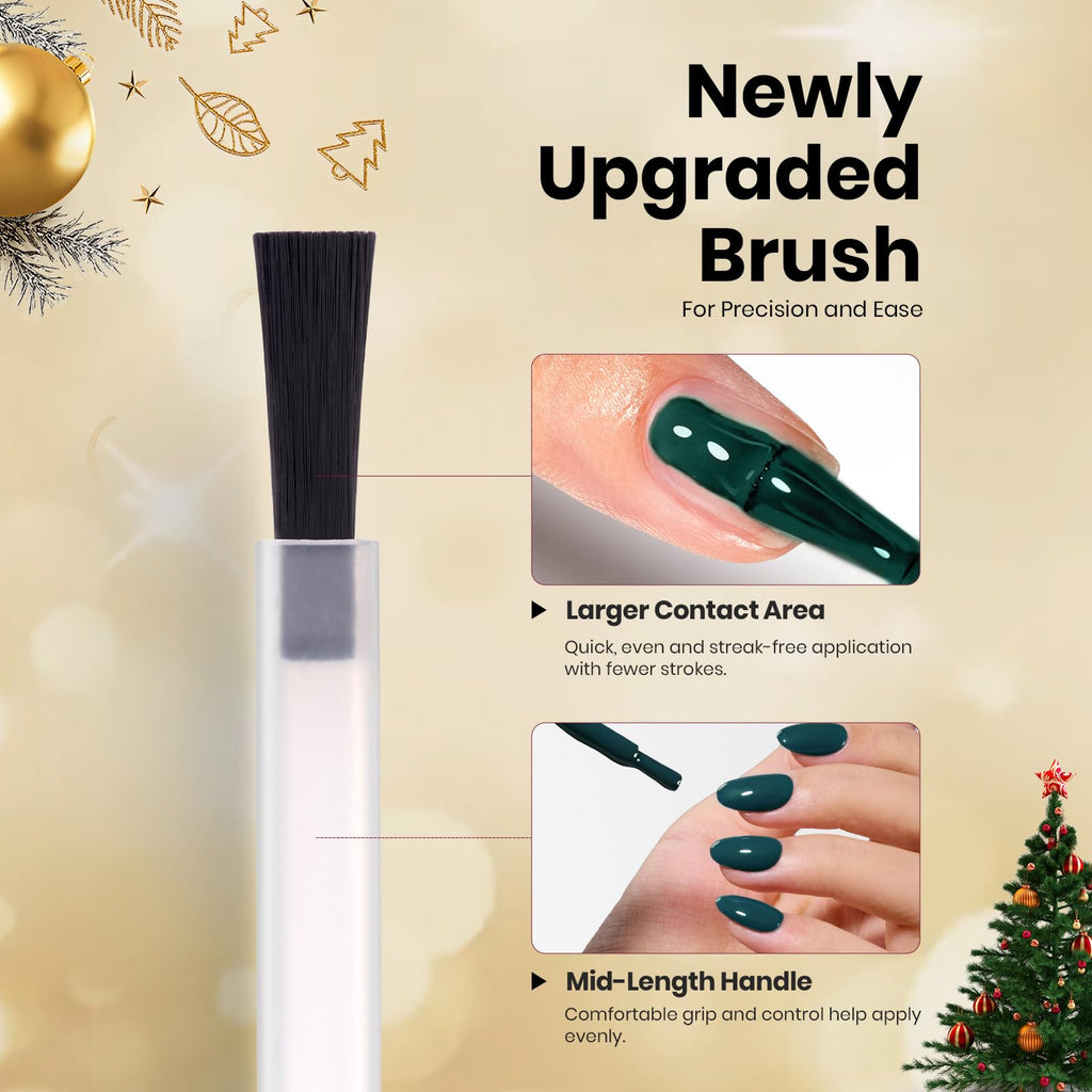 Beetles Green Gel Nail Polish 0.51oz – Forest Green, HEMA-Free, Cruelty-Free, Soak-Off UV Gel