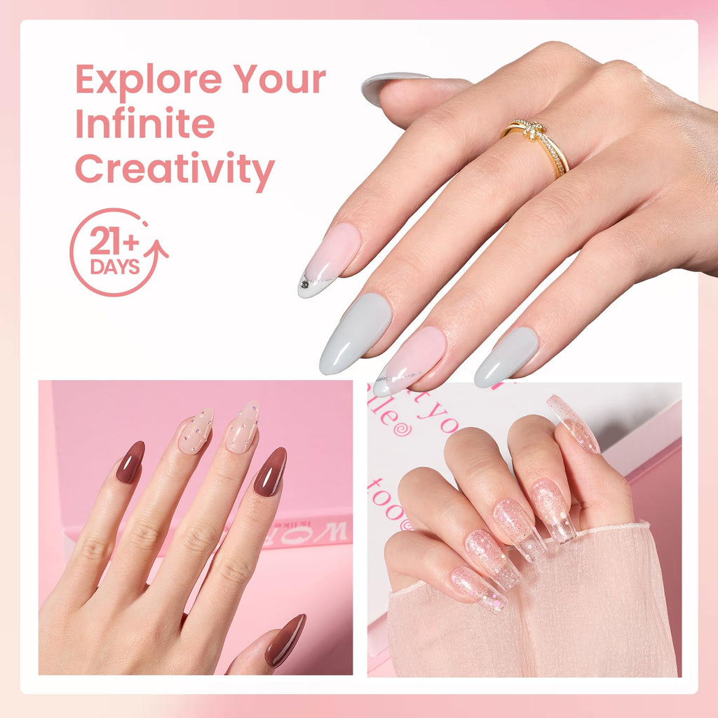 Beetles Dip Powder Nail Kit – 20 Colors Peach Brownie Collection + Electric Nail Drill