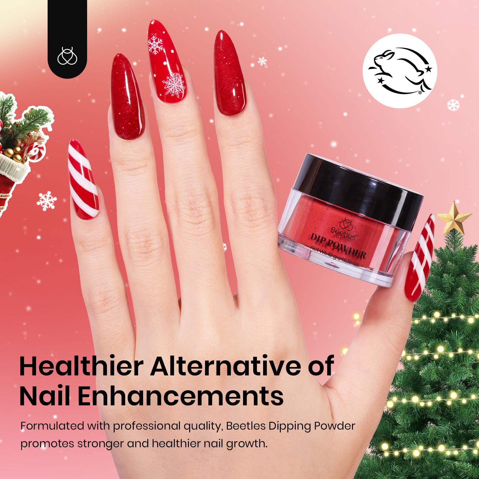 Beetles Dip Powder Nail Set – 6 Colors, No Lamp Needed, Glossy Finish