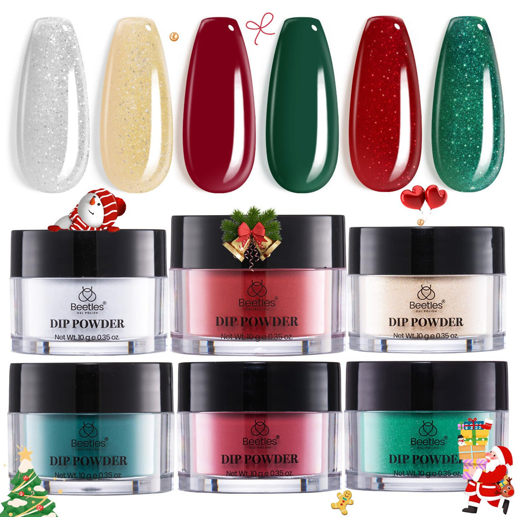 Beetles Dip Powder Nail Set – 6 Colors, No Lamp Needed, Glossy Finish