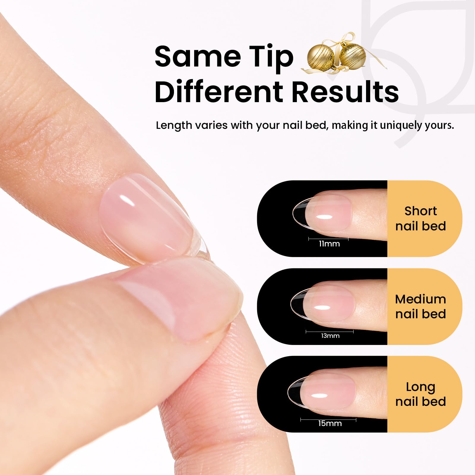 Beetles Gel Nail Kit Short Almond Gift Spree – 576Pcs Tips, Dehydrator & Primer + Mini Lamp