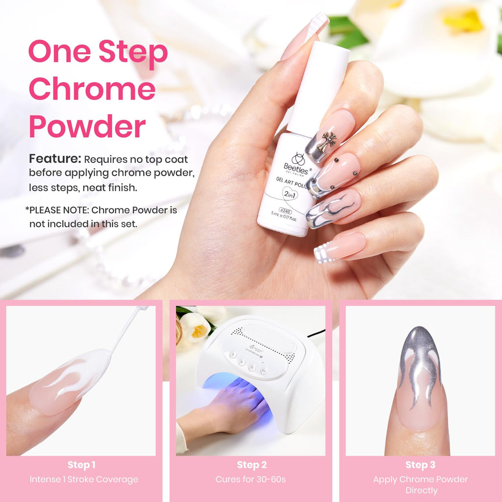 Beetles Nail Art Polish Set – 12 Colors 2-in-1 Gel Nail Polish & Liner