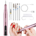 Beetles Cordless Electric Nail Drill – 20 Adjustable Speeds, Rose Gold, Long Battery Life, 5-Head E-File Kit for Home or Salon