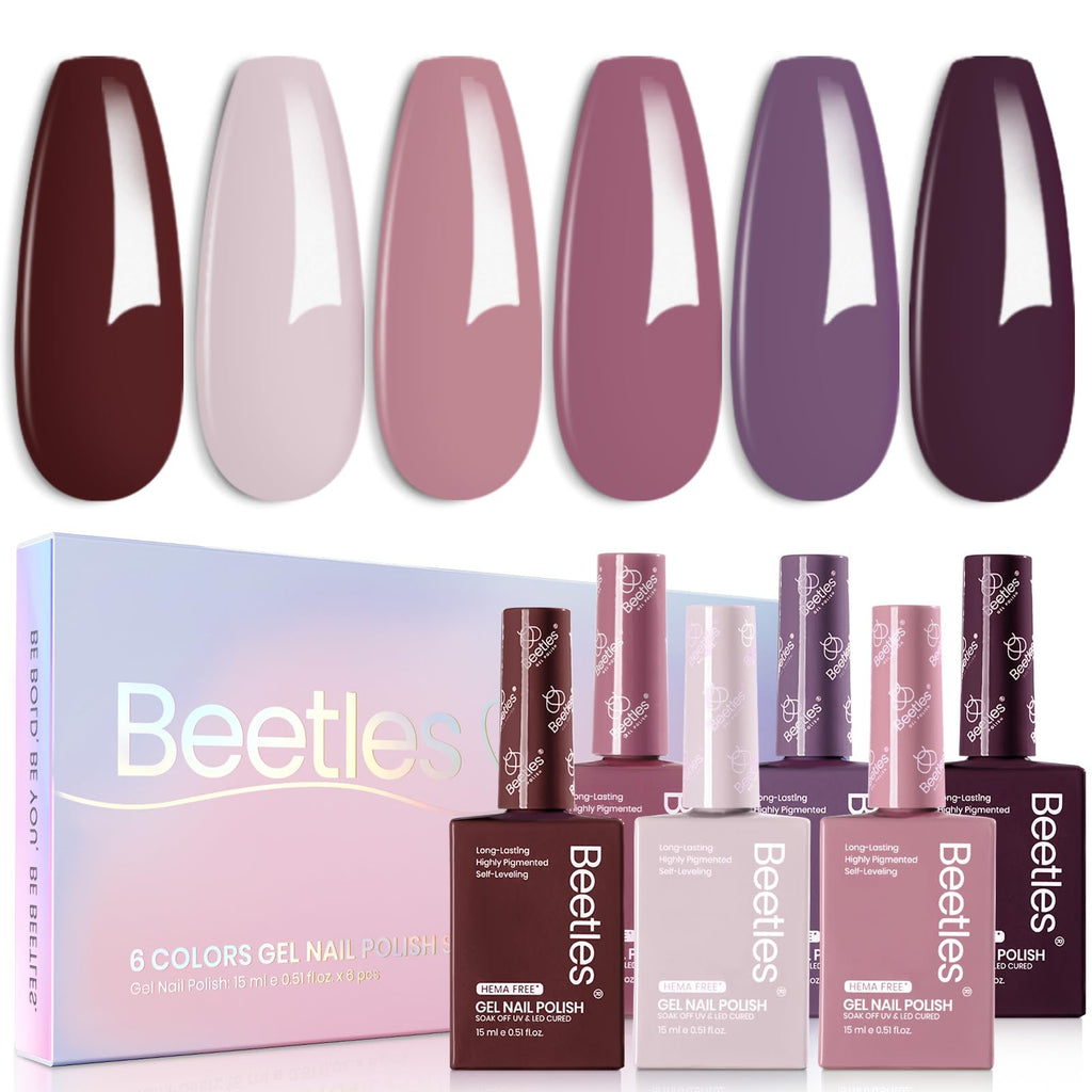 Beetles Spring Gel Polish Set — Emotional Symphony, 6 Neon Colors, HEMA-Free 15ml