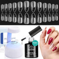 Beetles Gel Nail Kit Etch-X Almond Medium – 500pcs, Mini Lamp, 9-in-1 Glue