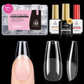 Beetles Gel Nail Kit Etch-X: 288 Tips (12 Sizes) + HEMA-Free Glue, Base & Top Coats