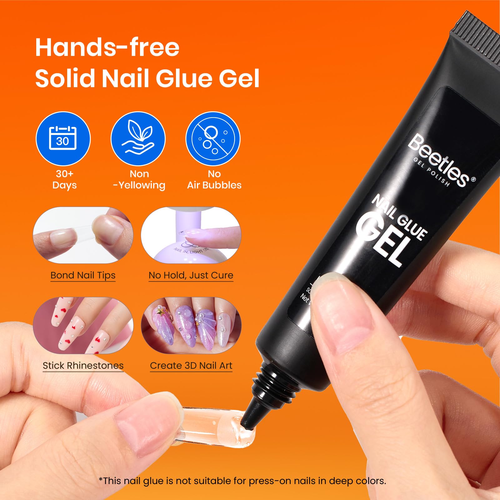 Beetles Etch-X Gel Nail Kit – Almond Short Tips, 576pcs, Dehydrator, Primer, Mini Lamp | Home DIY Extensions