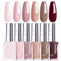 Beetles Fall Nail Polish Set Coconut Mousse – 6 Colors, Quick Dry, Nude Browns