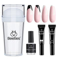 Beetles French Tip Tool Stamp Gel Kit – Silicone Nail Stamper, Peel-Off Cuticle Guard & Gel Polish