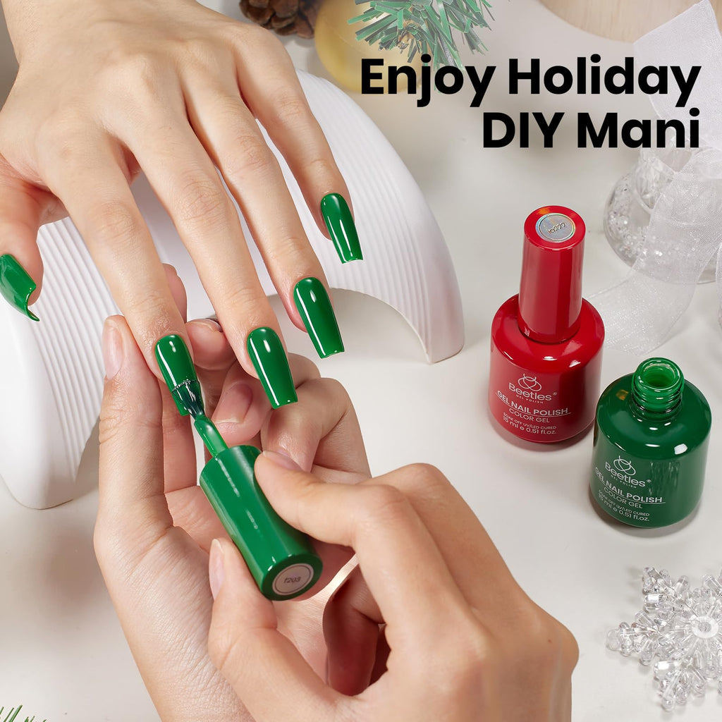 Beetles Green & Red Gel Polish Set – Prelude of Celebration (2 x 15ml)