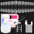 Beetles Gel Nail Kit Amond Shape – 504Pcs Tips, 9-in-1 Glue Gel, Mini UV/LED Lamp
