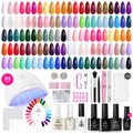 Beetles Gel Polish Kit 85 Pcs with UV LED Lamp 55 Colors for At-Home Manicures
