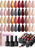 Beetles Gel Nail Polish Set – 20 Colors with Base & Top Coat (UV/LED)