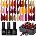 Beetles Gel Nail Polish Set – Autumn Aura, 20 Colors with Cat Eye & Glitter