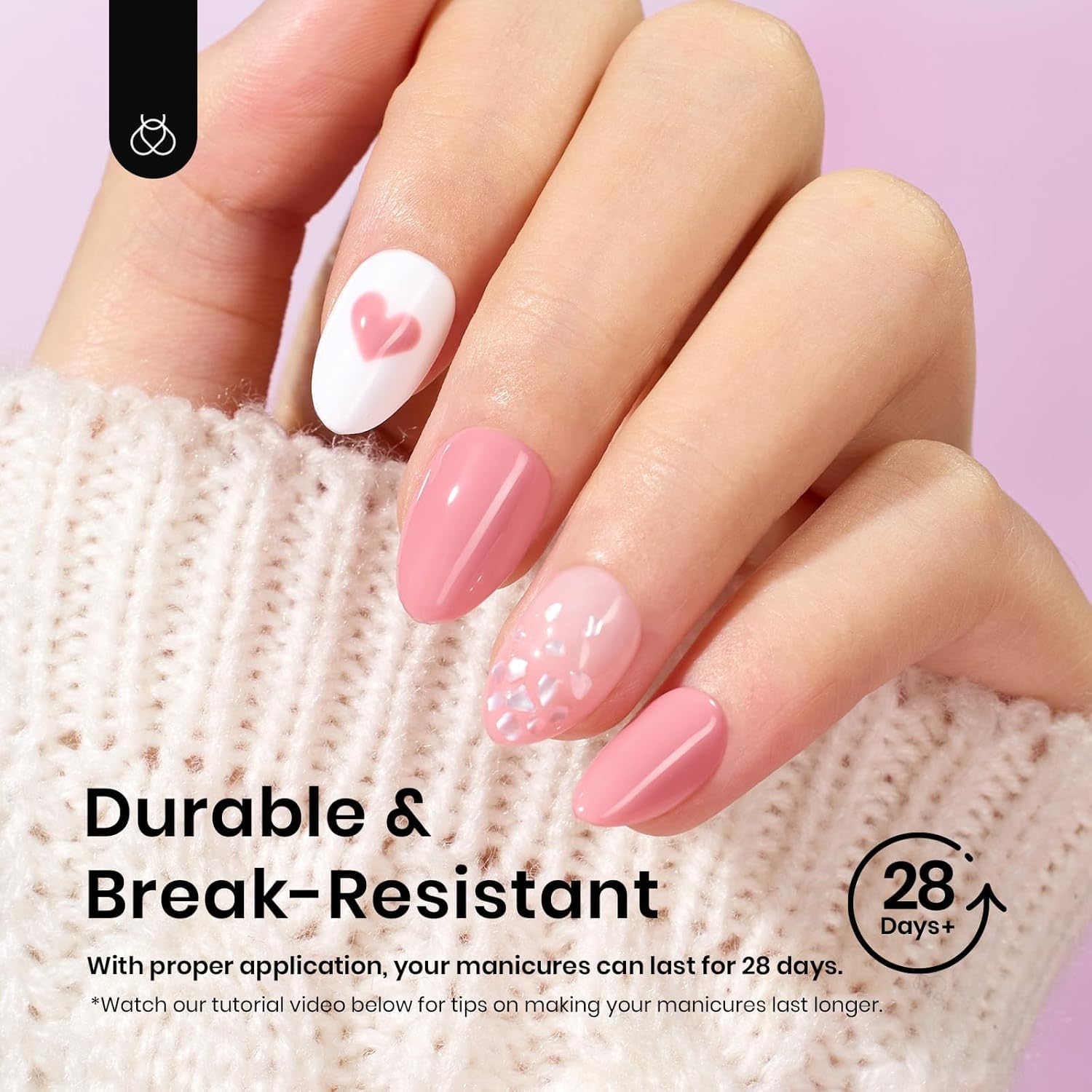 Beetles Gel Nail Tips 576Pcs – Extra Short Almond Half Matte Press-On Nail Tips for Easy DIY Extensions