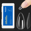 Beetles Gel Nail Tips Almond Medium – 500Pcs Full Cover, Soak-Off Extensions