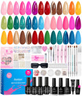 Beetles Gel Polish 75 PCS Deal Box – 20 Colors Nail Kit with Cat Eye & Glitter Gels for UV/LED Home Manicures