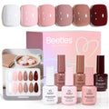 Beetles Gel Polish Set – Coffee Time: 6 Neutral Shades, Long-Lasting UV Gel Polish
