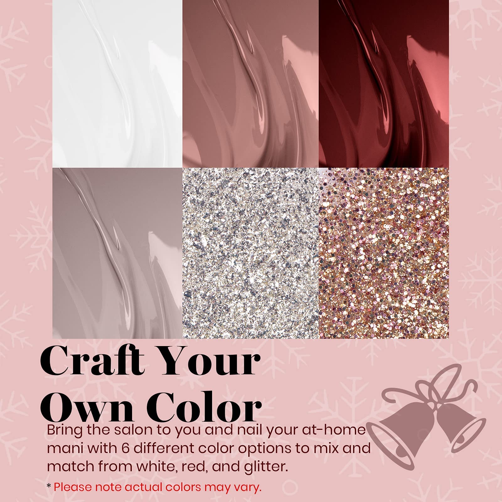 Beetles Gel Polish Set – 6 Winter Shades (Brown, Burgundy, Champagne Gold) | Soak Off UV/LED
