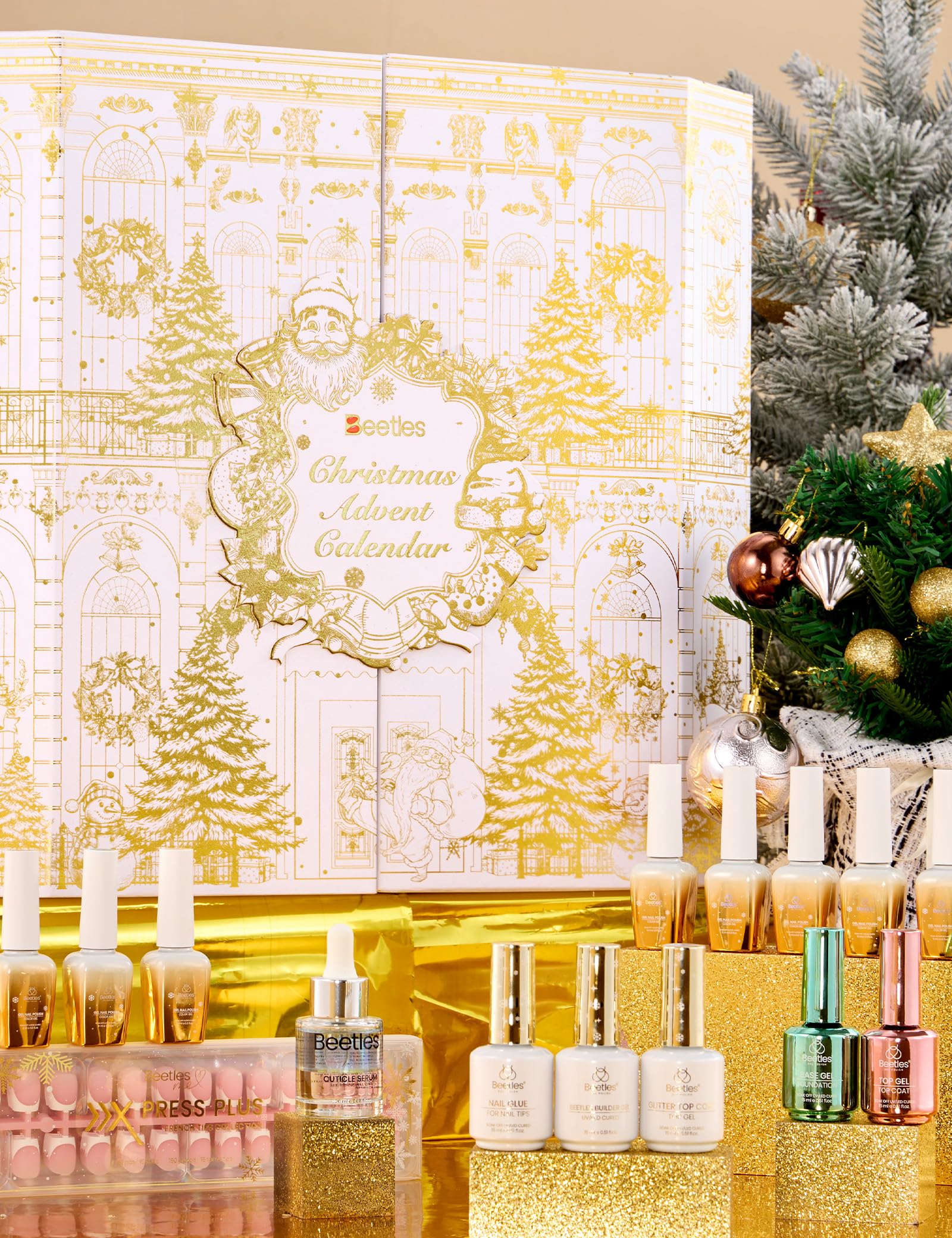 Beetles Gel Polish Gilded Boutique Advent Calendar – 24 Days of Gel Nail Colors & Luxury Gifts