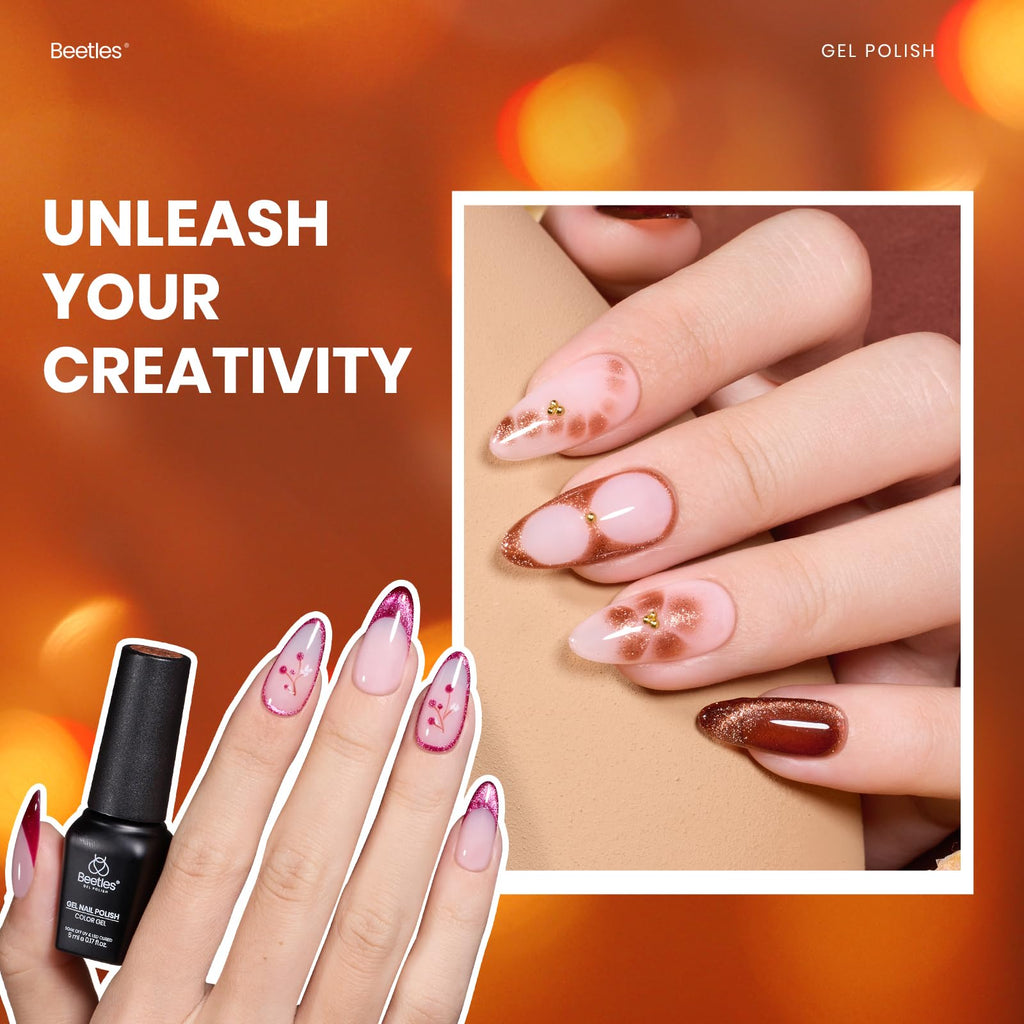 Beetles Gel Nail Polish Set – Opulent Glow Cat Eye, 20 Colors for DIY Manicures