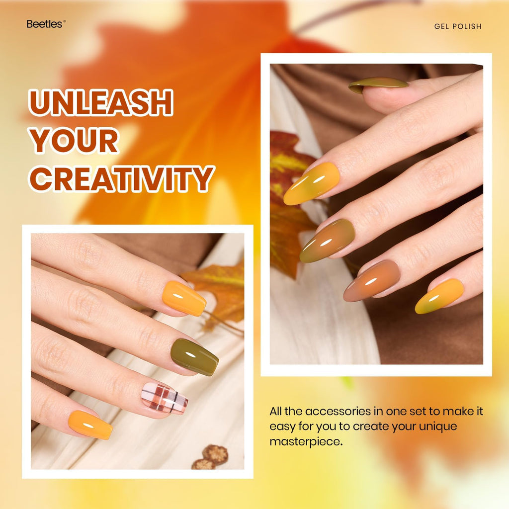 Beetles Gel Polish Set Glint Crush – 20 Colors Cat Eye, Glitter & Solid Finishes with Base & Top Coat
