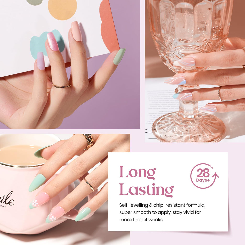 Beetles Gel Polish Set – Healing Elixir: 20 Pastel Colors + Base & Top Coats for DIY Manicure