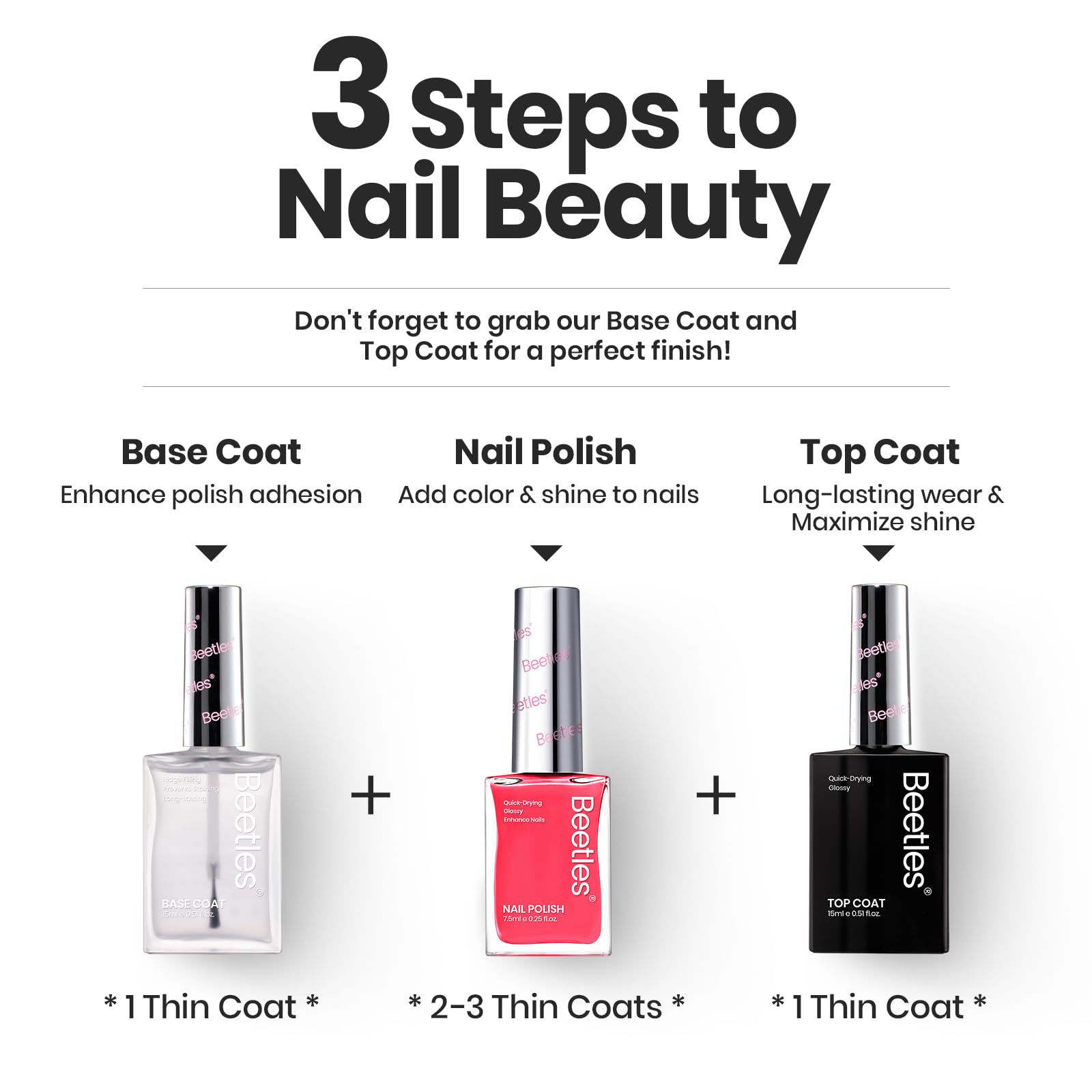 Beetles Gel Polish Neon Nail Polish Set – 6 Vibrant Colors, Quick Dry, Glossy Shine