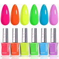 Beetles Gel Polish Neon Nail Polish Set – 6 Vibrant Colors, Quick Dry, Glossy Shine
